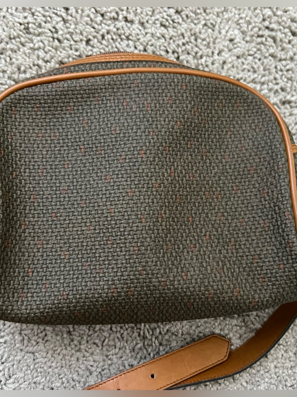 Vintage Yves Saint Laurent Canvas Crossbody Bag Leather Trim-MADE IN FRANCE - Picture 14 of 16